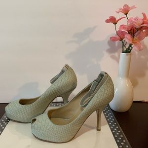 Giuseppe Zanotti snakeskin peep-toe pumps
